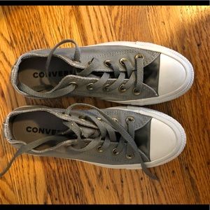 Grey Converses Size 6 Women’s